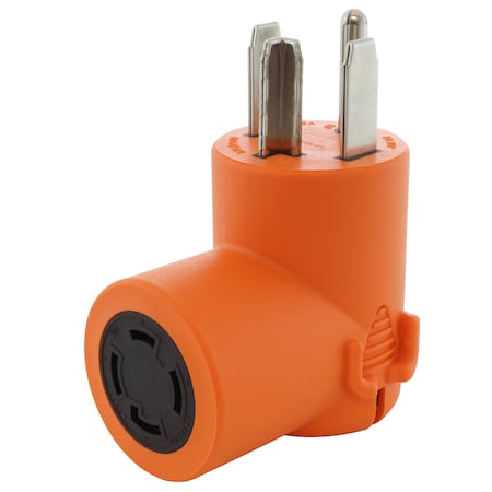 Ac Works Plug Adapter, L14-30R, 14-30P, L14-30P, 14-30P, 0 ft., Orange AD1430L1430
